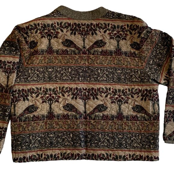 Women's Pheasants Jacket SZ 14 Quilted Wool Blend Vtg Sharon Young Quail Blazer - Picture 8 of 14